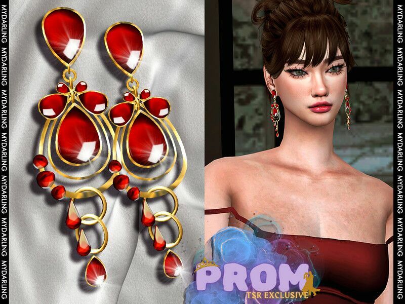 Pair Of Elegant Luxury Prom Earrings NA 0237 Female By Mydarling20 1 Pair Of Elegant Luxury Prom Earrings NA 0237 Female By Mydarling20 Sims 4 CC