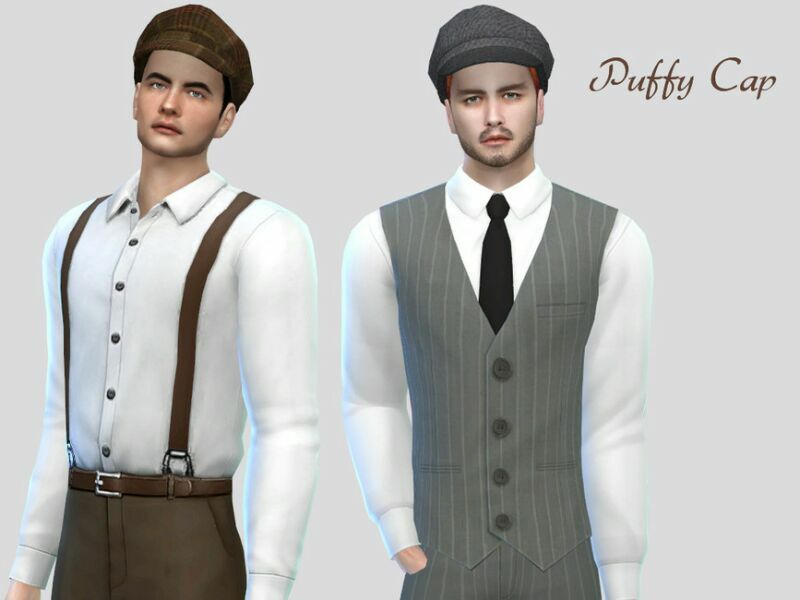 Patterned Puffy CAP By Mclaynesims 1 Patterned Puffy CAP By Mclaynesims Sims 4 CC