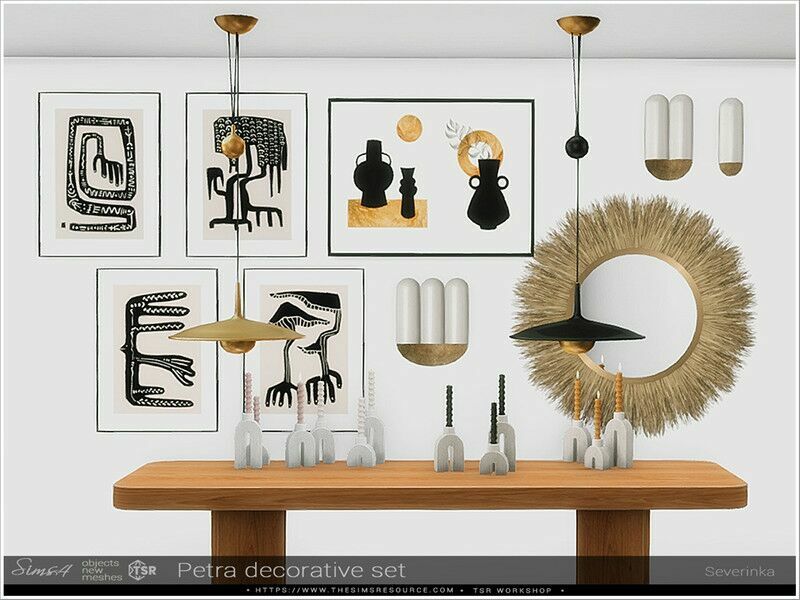 Petra Decorative SET / Decorative 1 Petra Decorative SET / Decorative Sims 4 CC