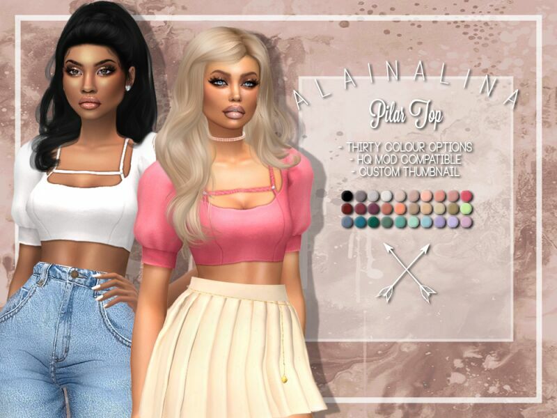 Pilar TOP By Alainalina 1 Pilar TOP By Alainalina Sims 4 CC