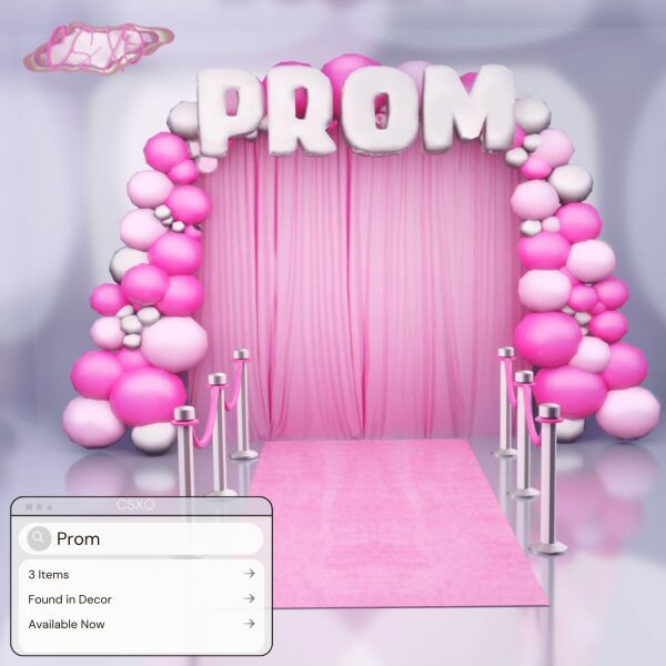 Pink Prom Backdrop SET 3 sims 4 cc pink prom backdrop set 2