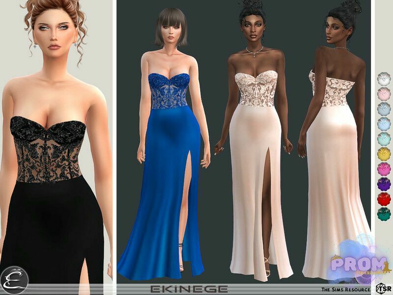 Prom Dress By Ekinege 1 Prom Dress By Ekinege Sims 4 CC