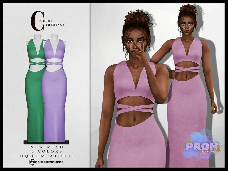 Prom Dress D-369 By Chordoftherings 1 Prom Dress D-369 By Chordoftherings Sims 4 CC