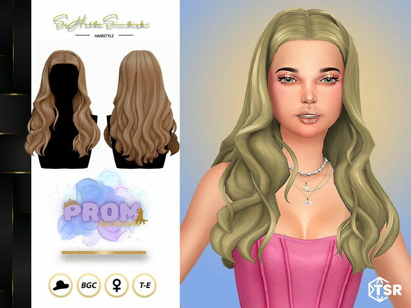 Prom – Federica Hairstyle By Sehablasimlish 1 Prom – Federica Hairstyle By Sehablasimlish Sims 4 CC