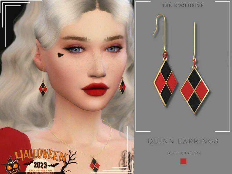 Quinn Earrings By Glitterberryfly 1 Quinn Earrings By Glitterberryfly Sims 4 CC