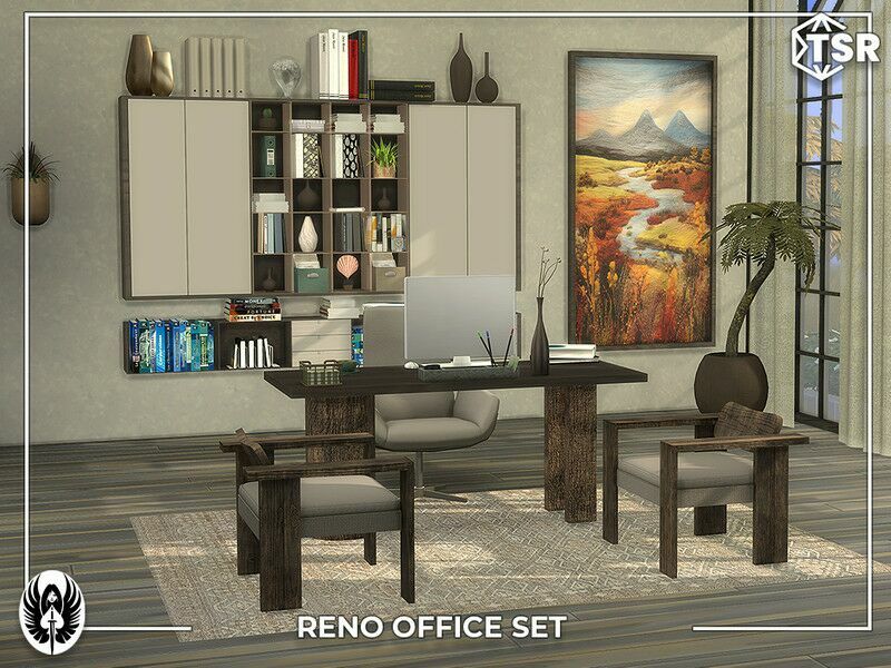 Reno Office SET 1 Reno Office SET Sims 4 CC