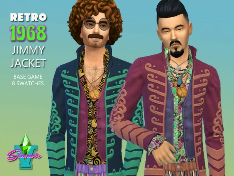 Retro 1968 Jimmy Jacket By Simmiev 1 Retro 1968 Jimmy Jacket By Simmiev Sims 4 CC