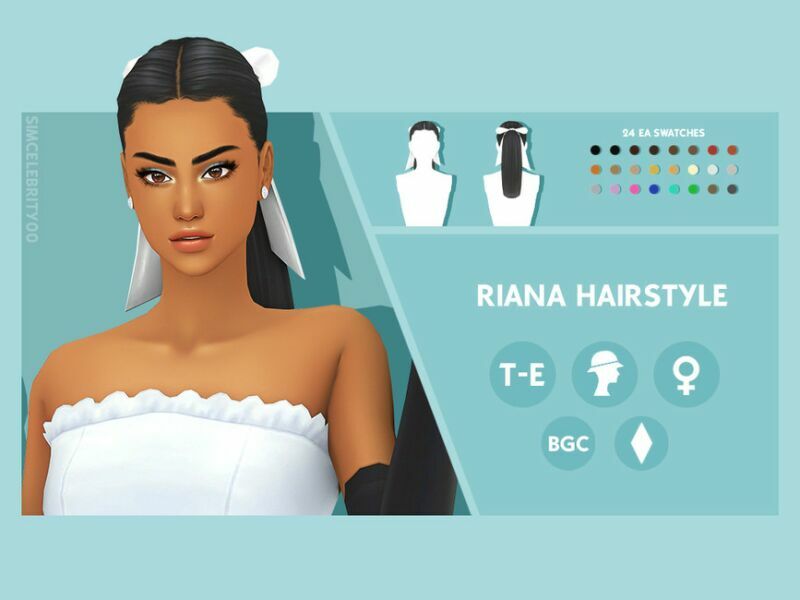 Riana Hairstyle By Simcelebrity00 1 Riana Hairstyle By Simcelebrity00 Sims 4 CC