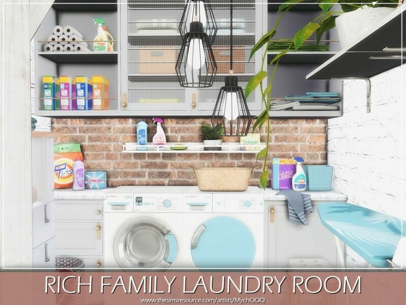 Rich Family Laundry Room By Mychqqq 1 Rich Family Laundry Room By Mychqqq Sims 4 CC