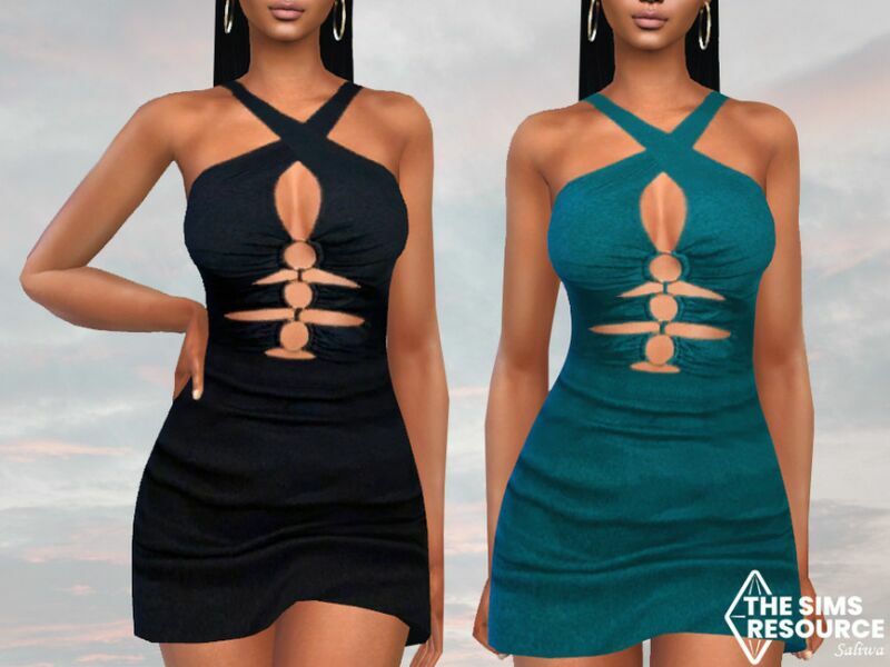 Ring Detail Party Formal Dresses By Saliwa 1 Ring Detail Party Formal Dresses By Saliwa Sims 4 CC