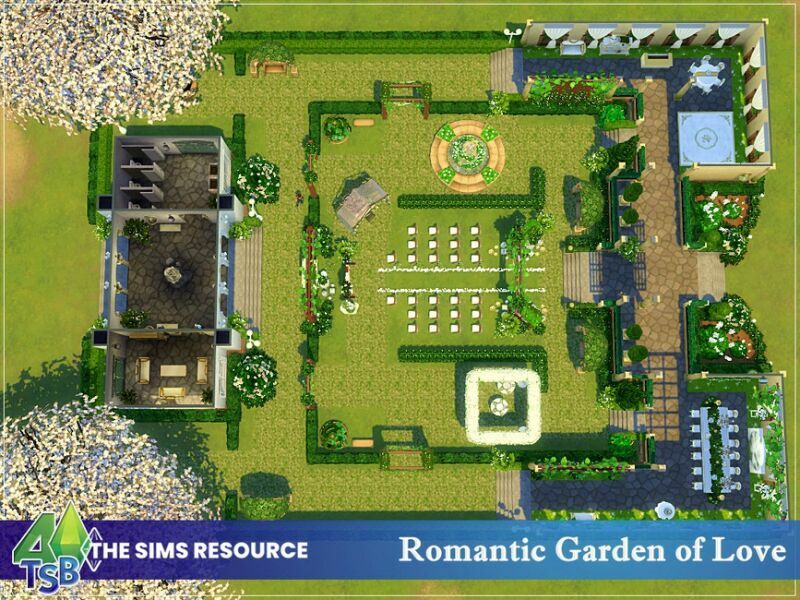Romantic Garden Of Love || NO CC || By Bozena 6 sims 4 cc romantic garden of love no cc by bozena 2