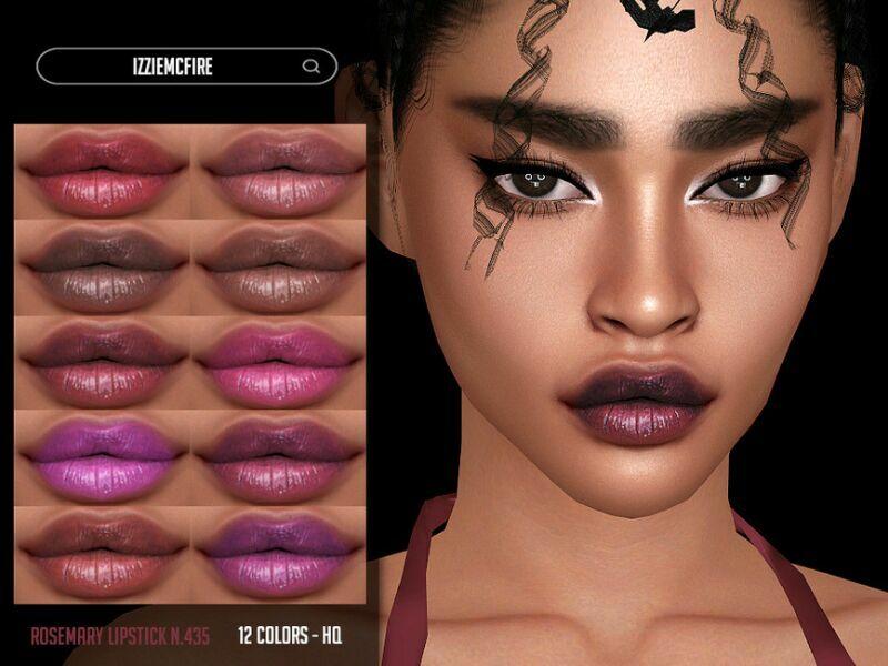 Rosemary Lipstick N.435 By Izziemcfire 1 Rosemary Lipstick N.435 By Izziemcfire Sims 4 CC