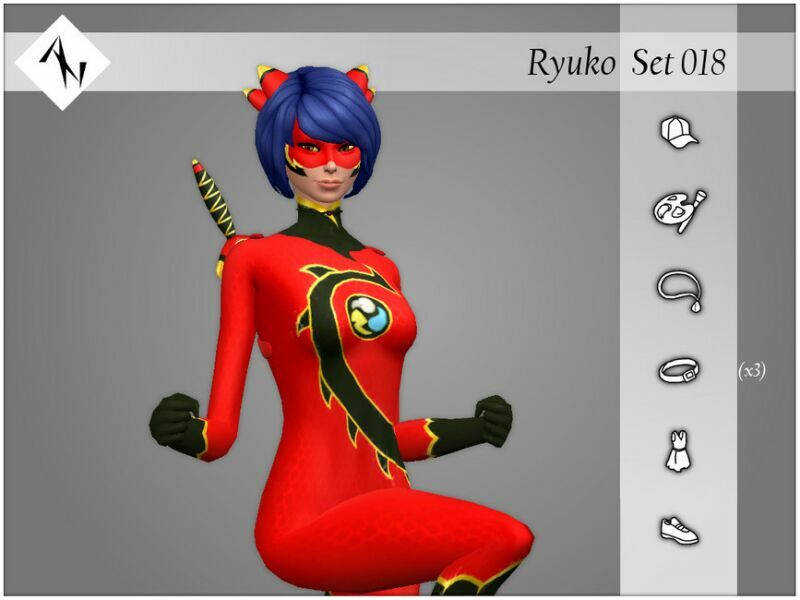 Ryuko – SET018 By Aleniksimmer 1 Ryuko – SET018 By Aleniksimmer Sims 4 CC