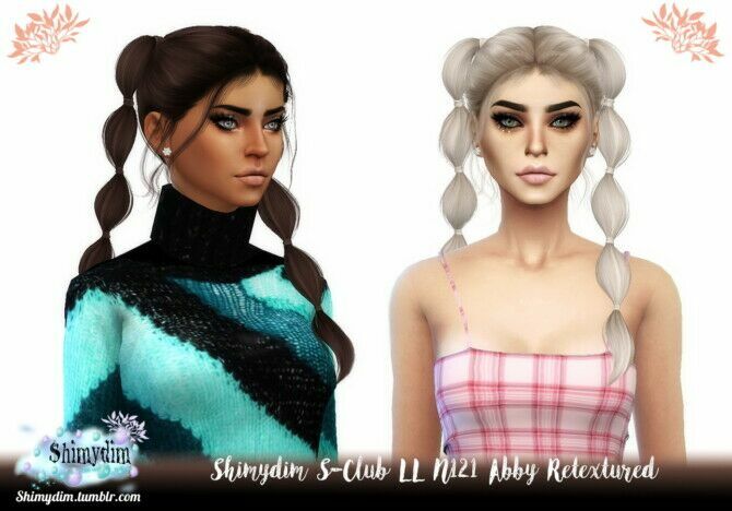 S-Club LL N121 Abby Hair Retexture 1 S-Club LL N121 Abby Hair Retexture Sims 4 CC