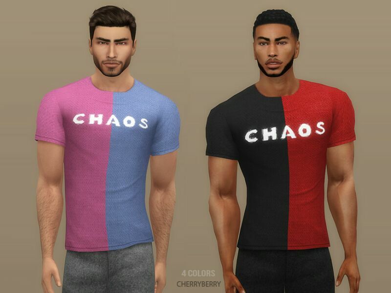 Samir – Men’S T-Shirt By Cherryberrysim 1 Samir – Men’S T-Shirt By Cherryberrysim Sims 4 CC