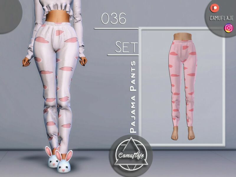 SET 036 – Pajama Pants By Camuflaje 1 SET 036 – Pajama Pants By Camuflaje Sims 4 CC