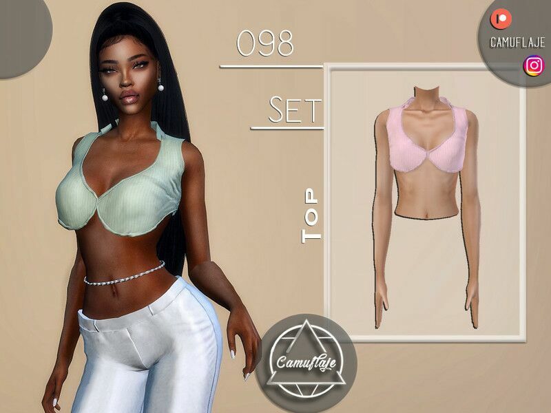 SET 098 – TOP By Camuflaje 1 SET 098 – TOP By Camuflaje Sims 4 CC