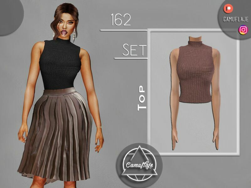 SET 162 – TOP By Camuflaje 1 SET 162 – TOP By Camuflaje Sims 4 CC