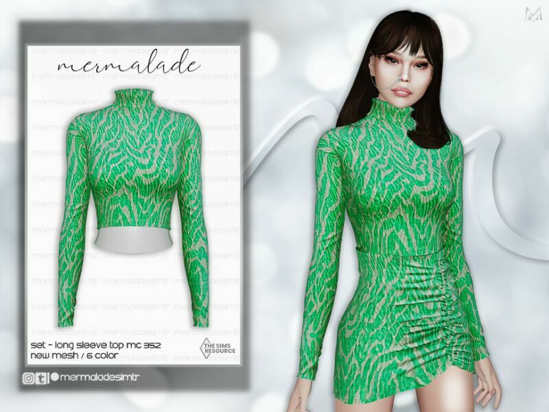 SET- Long Sleeve TOP MC352 By Mermaladesimtr 1 SET- Long Sleeve TOP MC352 By Mermaladesimtr Sims 4 CC