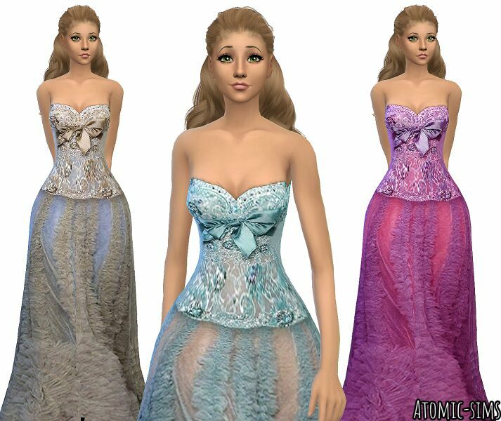 Simchic Blue Wide TAN Gown Conversion By Atomic-Sims 1 Simchic Blue Wide TAN Gown Conversion By Atomic-Sims Sims 4 CC
