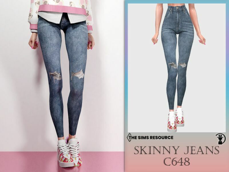 Skinny Jeans C648 By Turksimmer 1 Skinny Jeans C648 By Turksimmer Sims 4 CC