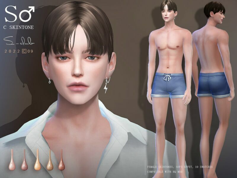 Soft Jade Asian Male Skintone (C0922) By S-Club 1 Soft Jade Asian Male Skintone (C0922) By S-Club Sims 4 CC
