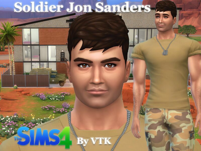 Soldier JON Sanders Free SIM Download By VTK 1 Soldier JON Sanders Free SIM Download By VTK Sims 4 CC