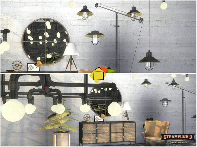 Steampunked – Nautilus Lightings By Onyxium 4 sims 4 cc steampunked nautilus lightings by onyxium 2