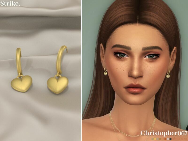 Strike Earrings By Christopher067 1 Strike Earrings By Christopher067 Sims 4 CC