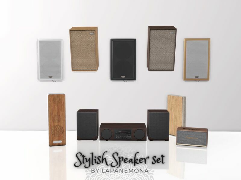 Stylish Speaker SET By Lapanemona 1 Stylish Speaker SET By Lapanemona Sims 4 CC
