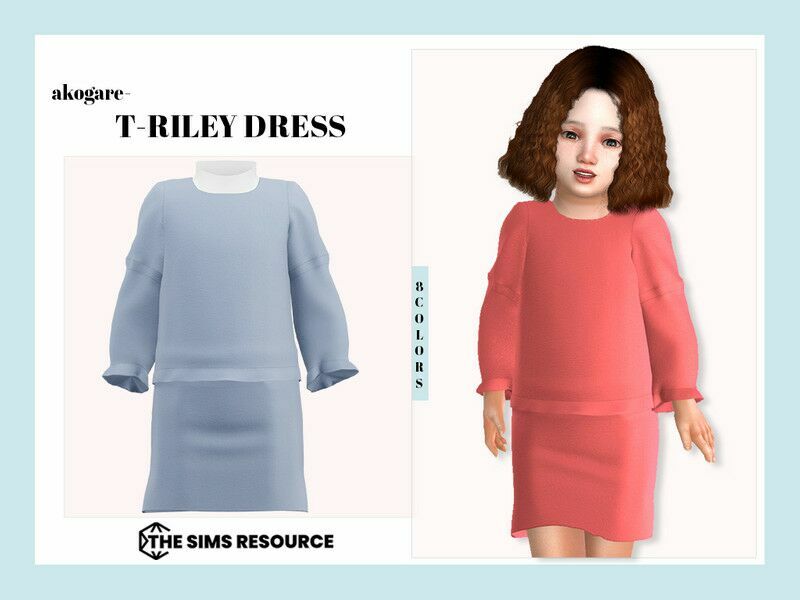 T-Riley Dress 1 T-Riley Dress Sims 4 CC