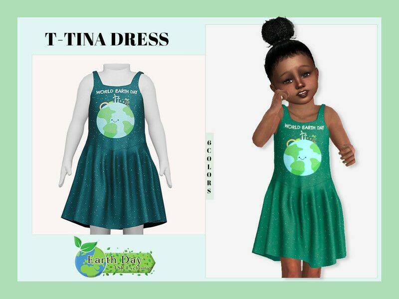 T-Tina Dress By _Akogare_ 1 T-Tina Dress By _Akogare_ Sims 4 CC