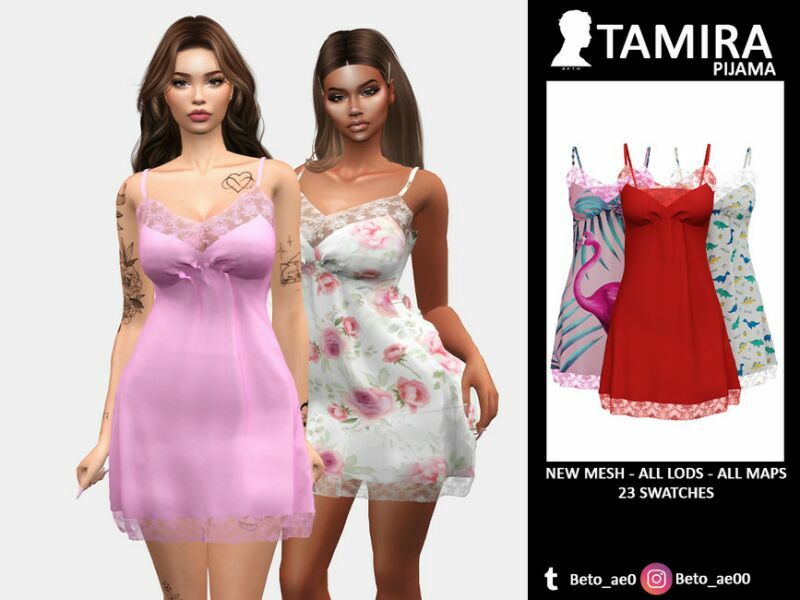 Tamira (Pijama) 1 Tamira (Pijama) Sims 4 CC