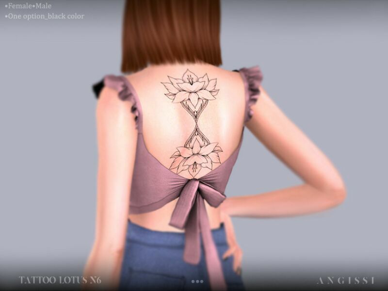 Tattoo-Lotus N6 By Angissi 1 Tattoo-Lotus N6 By Angissi Sims 4 CC