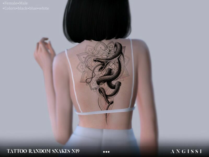 Tattoo-Random Snakes N19 By Angissi 1 Tattoo-Random Snakes N19 By Angissi Sims 4 CC