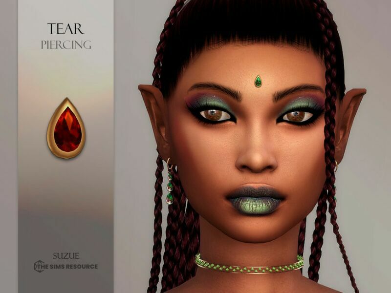 Tear Piercing By Suzue 1 Tear Piercing By Suzue Sims 4 CC
