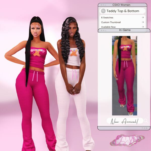 Teddy TOP & Bottom 2 sims 4 cc teddy top bottom 2