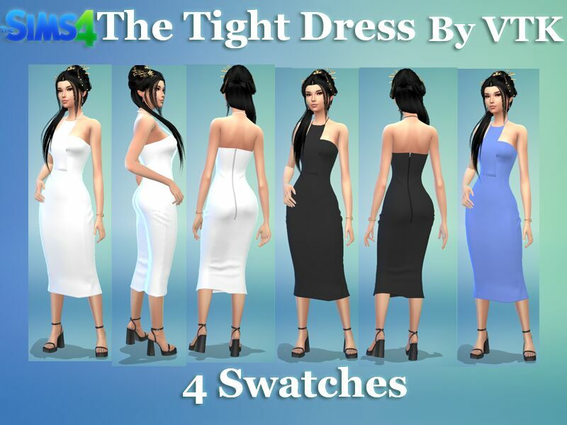 The Tight Dress By VTK By VTK 1 The Tight Dress By VTK By VTK Sims 4 CC