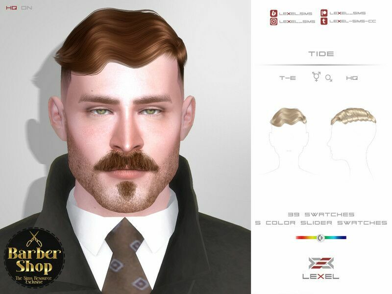 Tide – Hairstyle (Barber Shop) 1 Tide – Hairstyle (Barber Shop) Sims 4 CC