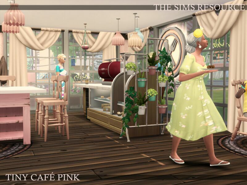 Tiny Cafe Pink | Nocc By Simzmora 3 sims 4 cc tiny cafe pink nocc by simzmora 6