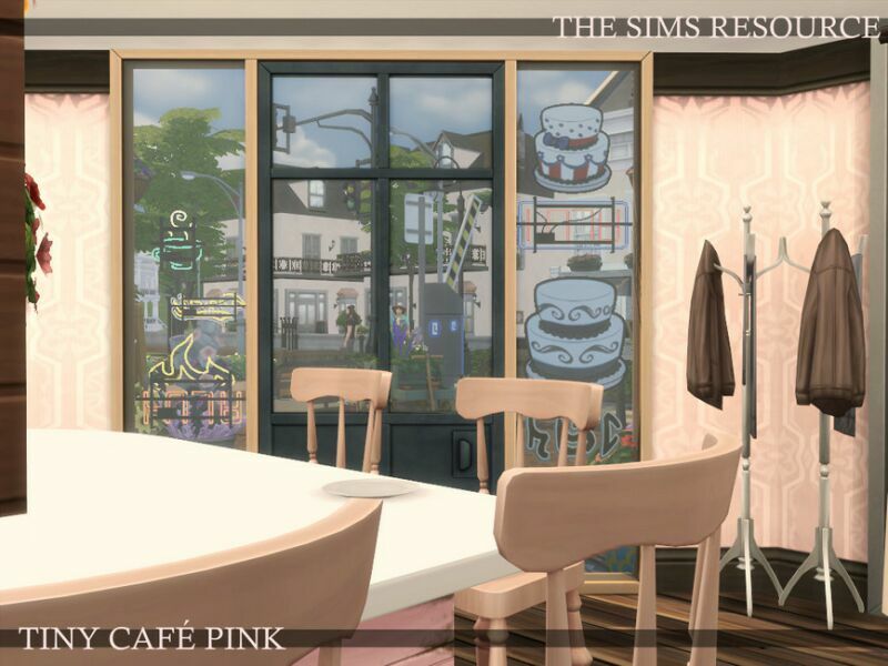 Tiny Cafe Pink | Nocc By Simzmora 2 sims 4 cc tiny cafe pink nocc by simzmora 7