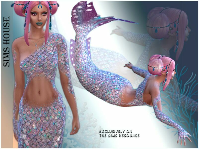 TOP For Mermaid 3 sims 4 cc top for mermaid 2