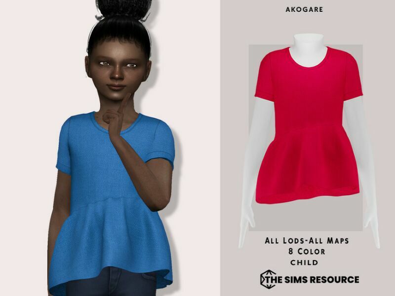 TOP NO.188 By _Akogare_ 1 TOP NO.188 By _Akogare_ Sims 4 CC