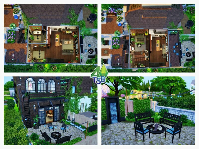 Townhouse Clay Glyph ||NO CC || By Bozena 6 sims 4 cc townhouse clay glyph no cc by bozena 3