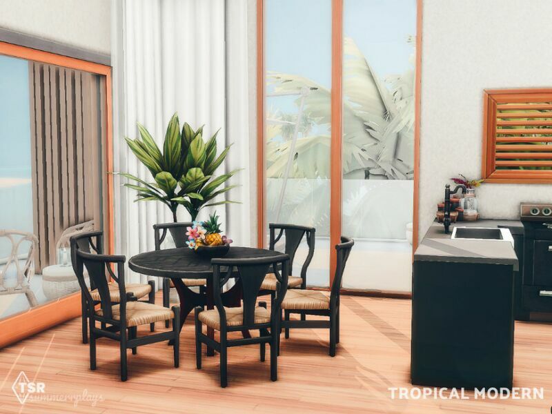 Tropical Modern – OFF The Grid ECO Home 4 sims 4 cc tropical modern off the grid eco home 5