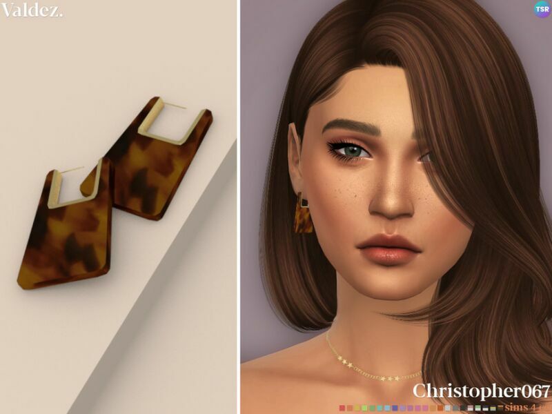 Valdez Earrings By Christopher067 1 Valdez Earrings By Christopher067 Sims 4 CC