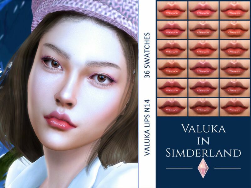 Valuka – Lips N14 By Valuka 1 Valuka – Lips N14 By Valuka Sims 4 CC