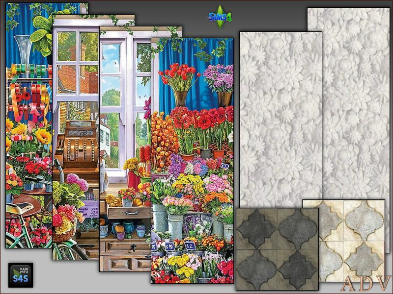 Walls Floors And Paintings For Shops 11 sims 4 cc walls floors and paintings for shops 2