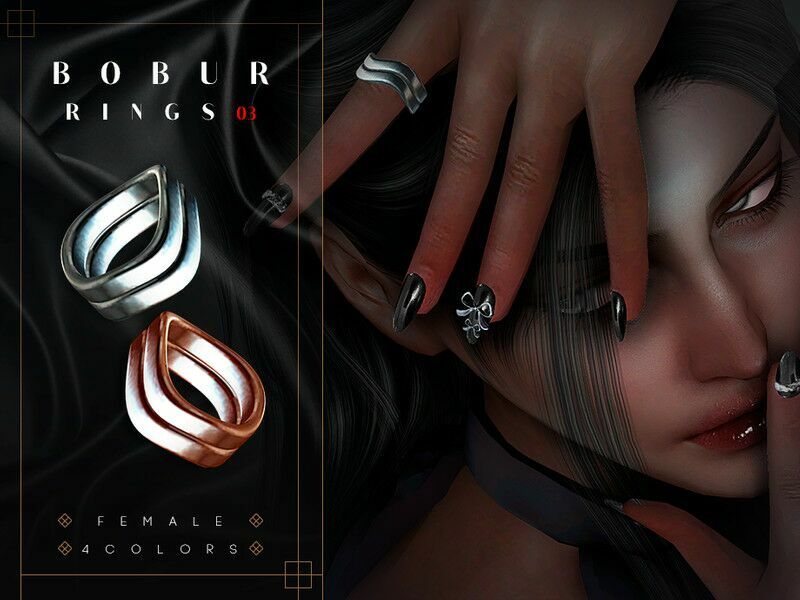 Wavy Rings By Bobur3 1 Wavy Rings By Bobur3 Sims 4 CC