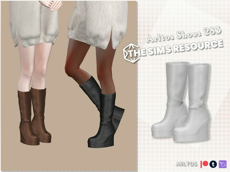 Wedge Boots 1 Wedge Boots Sims 4 CC
